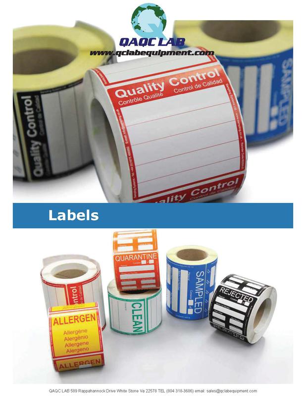 qaqc lab quality control labels