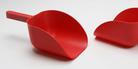 red polystyrene sample scoops